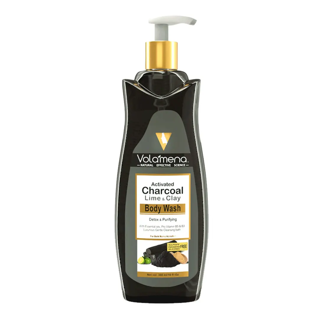 Volamena Charcoal lime clay body wash (300 ml)