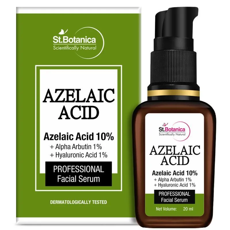 St.Botanica Azelaic Acid 10% + Alpha Arbutin 1% + Hyaluronic Acid 1% Face Serum