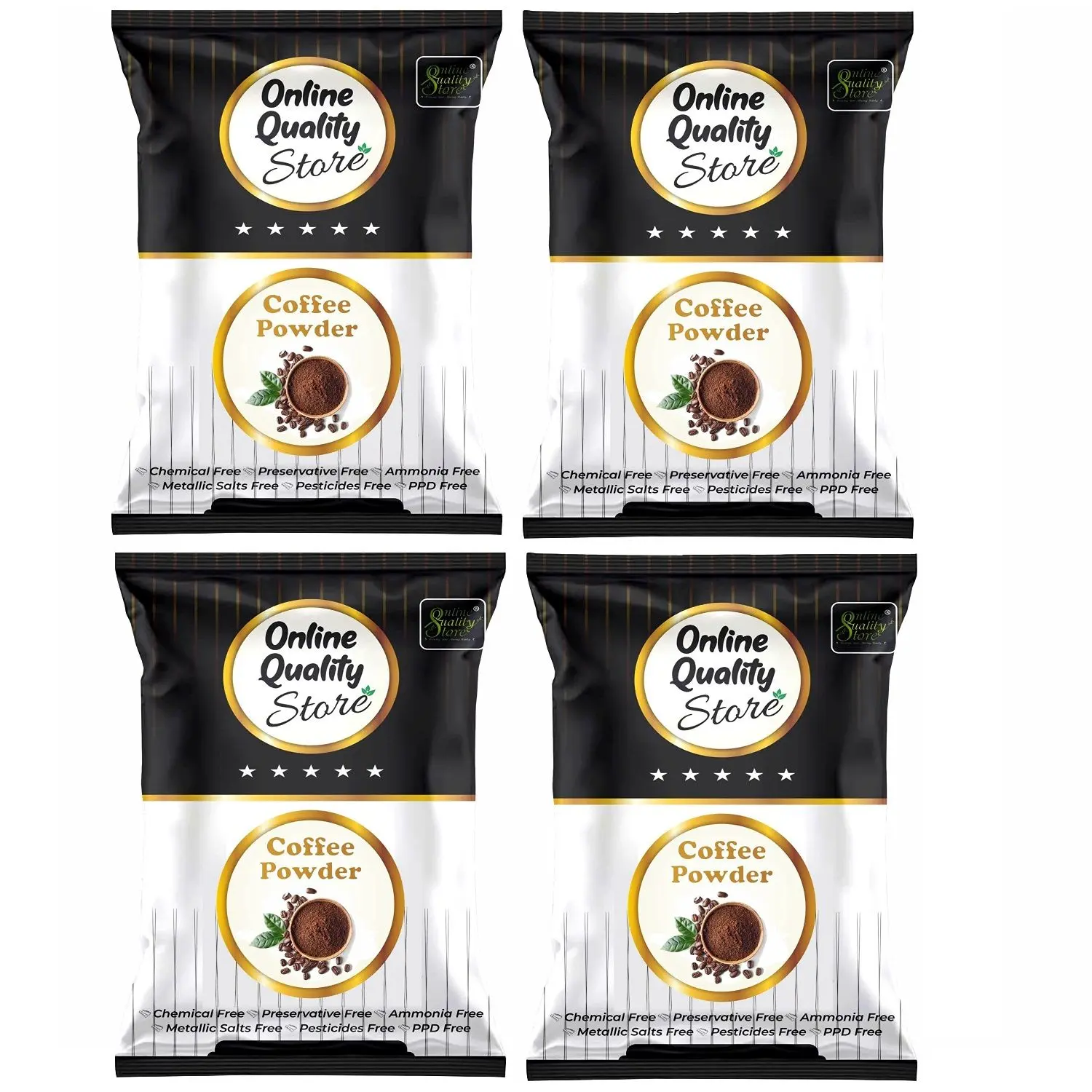 Online Quality Store Coffee Body Scrub - 400 g (Set of 4) |Online Quality Store Coffee Body Scrub|Tan Removal Coffee Powder Skin & Hair|Coconut|Oily/Normal Skin {Coffee_400g}