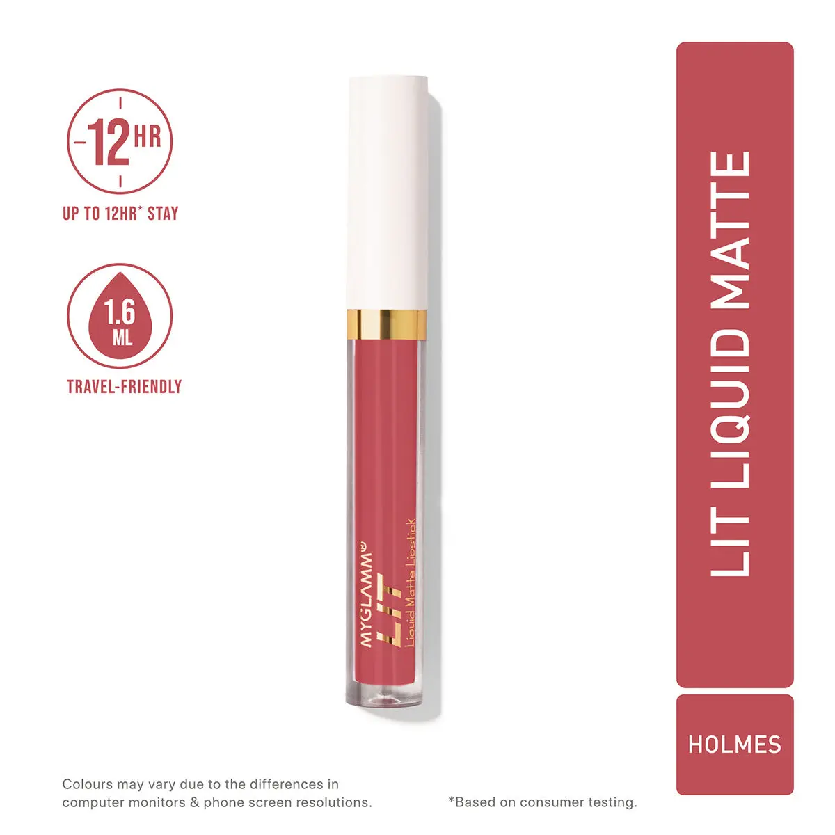 MyGlamm LIT Liquid Matte Lipstick - Holmes - 1.6 ml