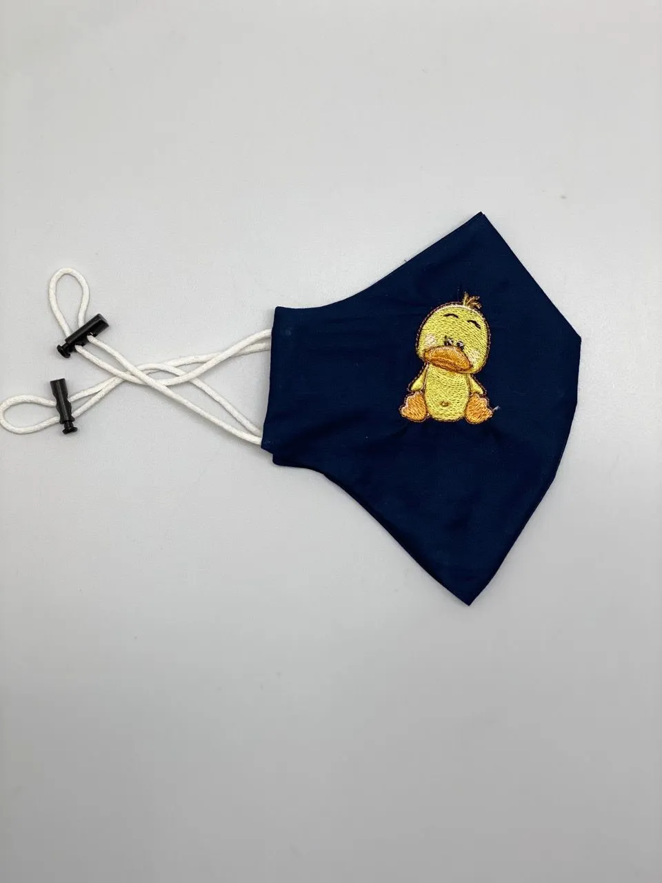 The Tie Hub Quacker Blue Embroidered Mask