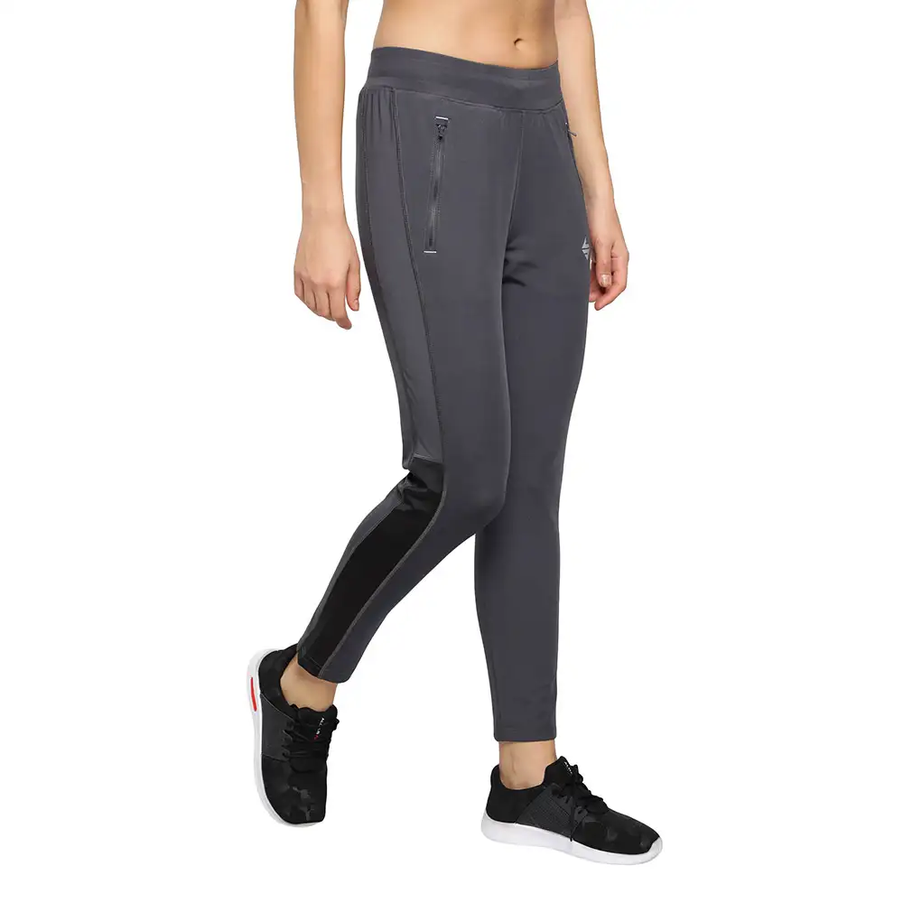 John Ally Women's Slim Fit Track Pant,  Gunmetal Grey  Small