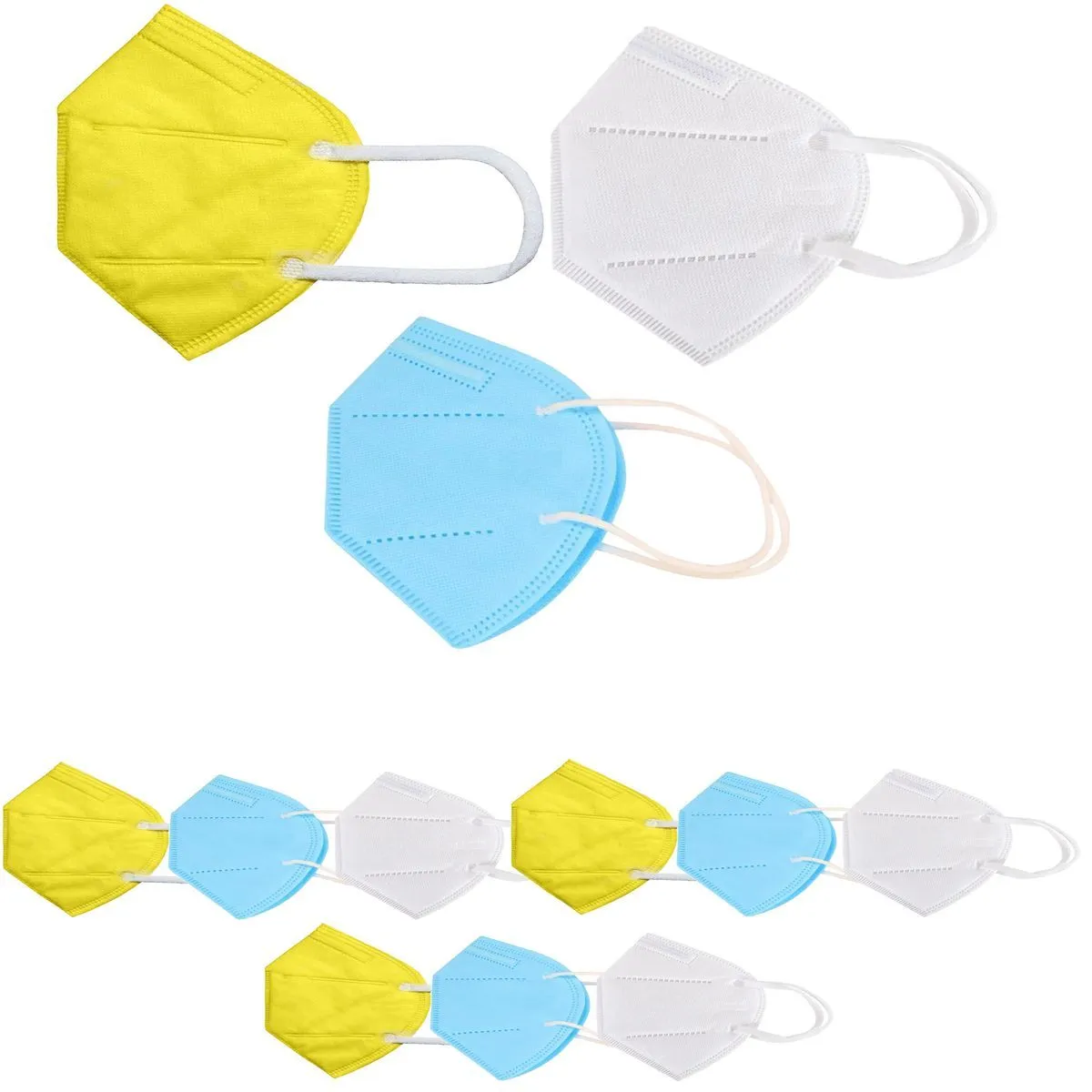 OOMPH Pack of 12 Kn95/N95 Anti-Pollution Reusable 5-Layer Mask