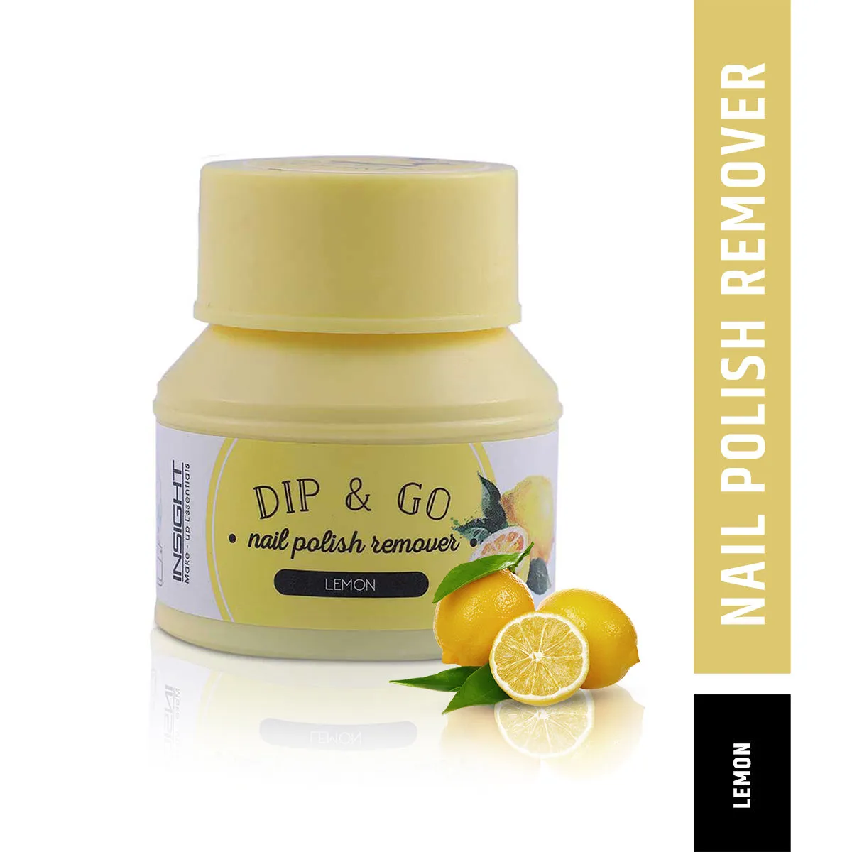 Insight Cosmetics Dip And Go Nail Polish Remover - Lemon