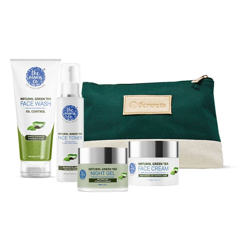 The Moms Co. Oily Skin Complete Care Kit (With Bag)