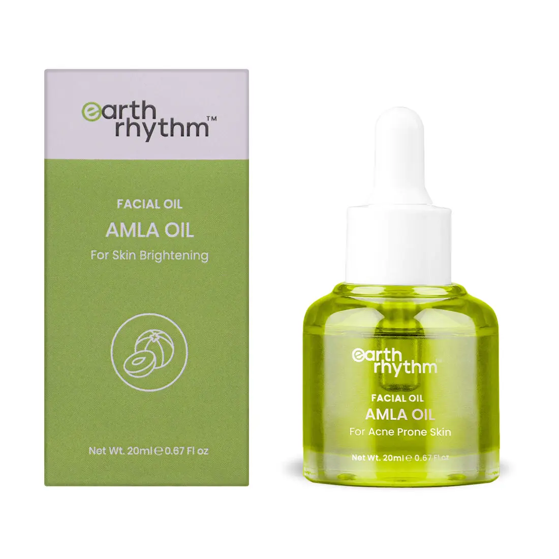 Earth Rhythm Amla Facial Oil | Reduces Appearance Of Wrinkles, Brightens Skin, Protects Skin Barrier | for Brightening Skin | for All Skin Types | Women - 20 ML