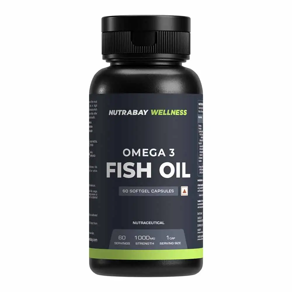 Nutrabay Wellness Omega 3 Fish Oil,  60 capsules