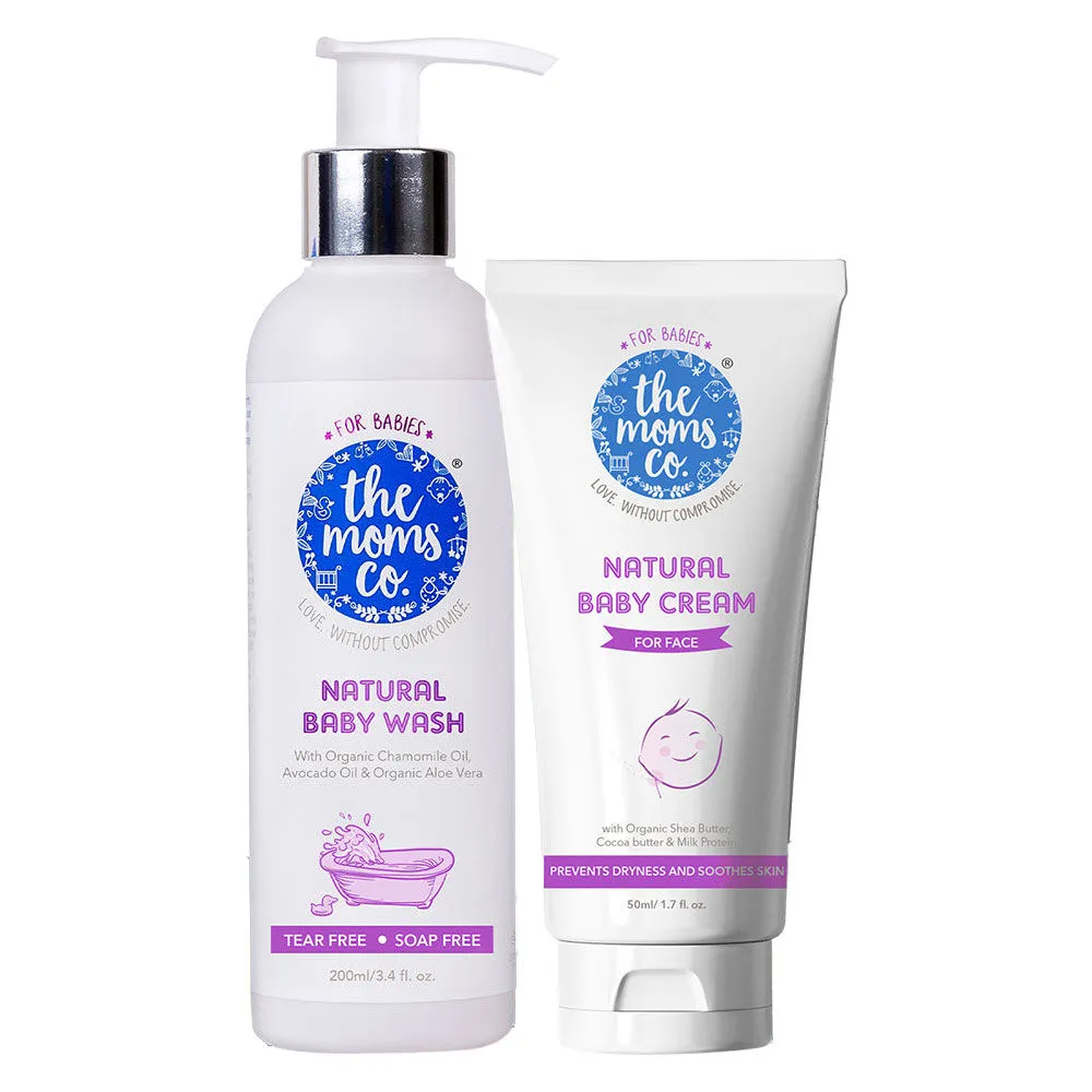 The Moms Co. Baby Bath Duo (Baby Wash + Baby Cream)