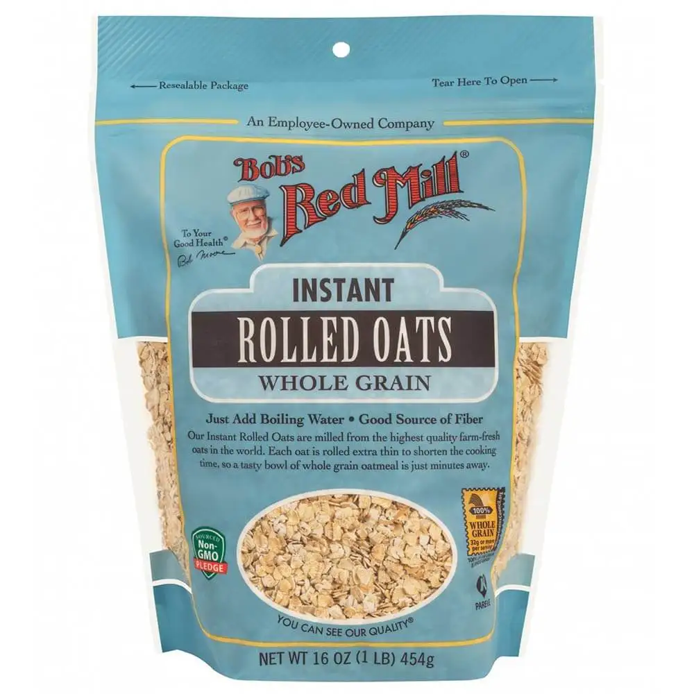 Bob's Red Mill Instant Rolled Oats,  Unflavoured  0.454 kg