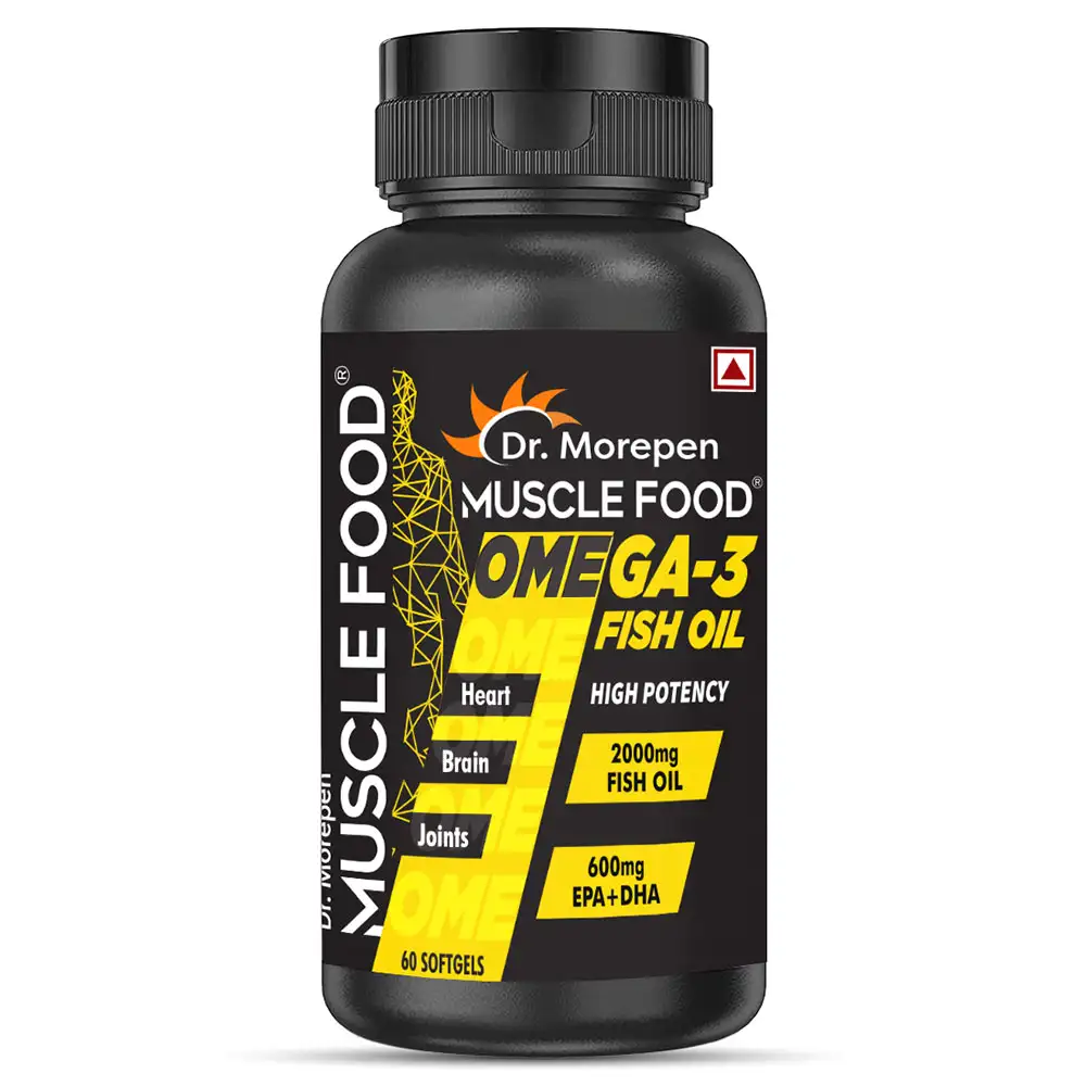 Dr. Morepen Muscle Food Omega 3 Fish Oil,  60 softgels