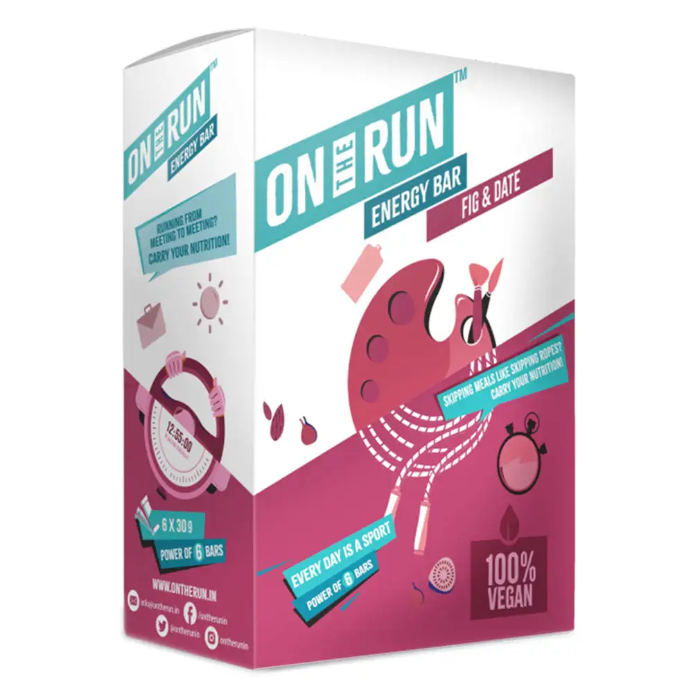 On The Run Energy Bar,  6 Piece(s)/Pack  Fig & Date