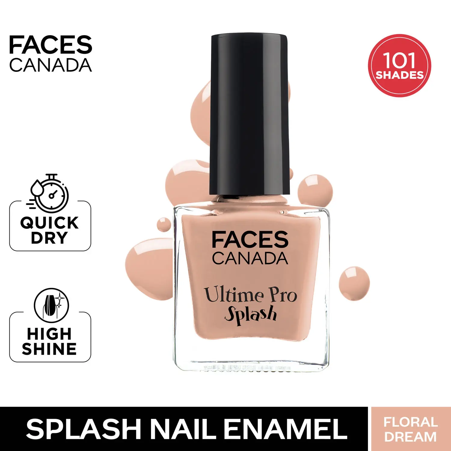 Faces Canada Eye & Nail Combo - Magneteyes Kajal + Splash (Floral Dream, White O White)