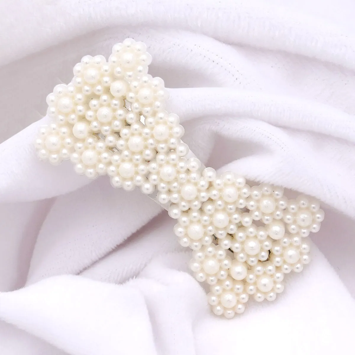 Ferosh Pearl Flower Barrette Clip