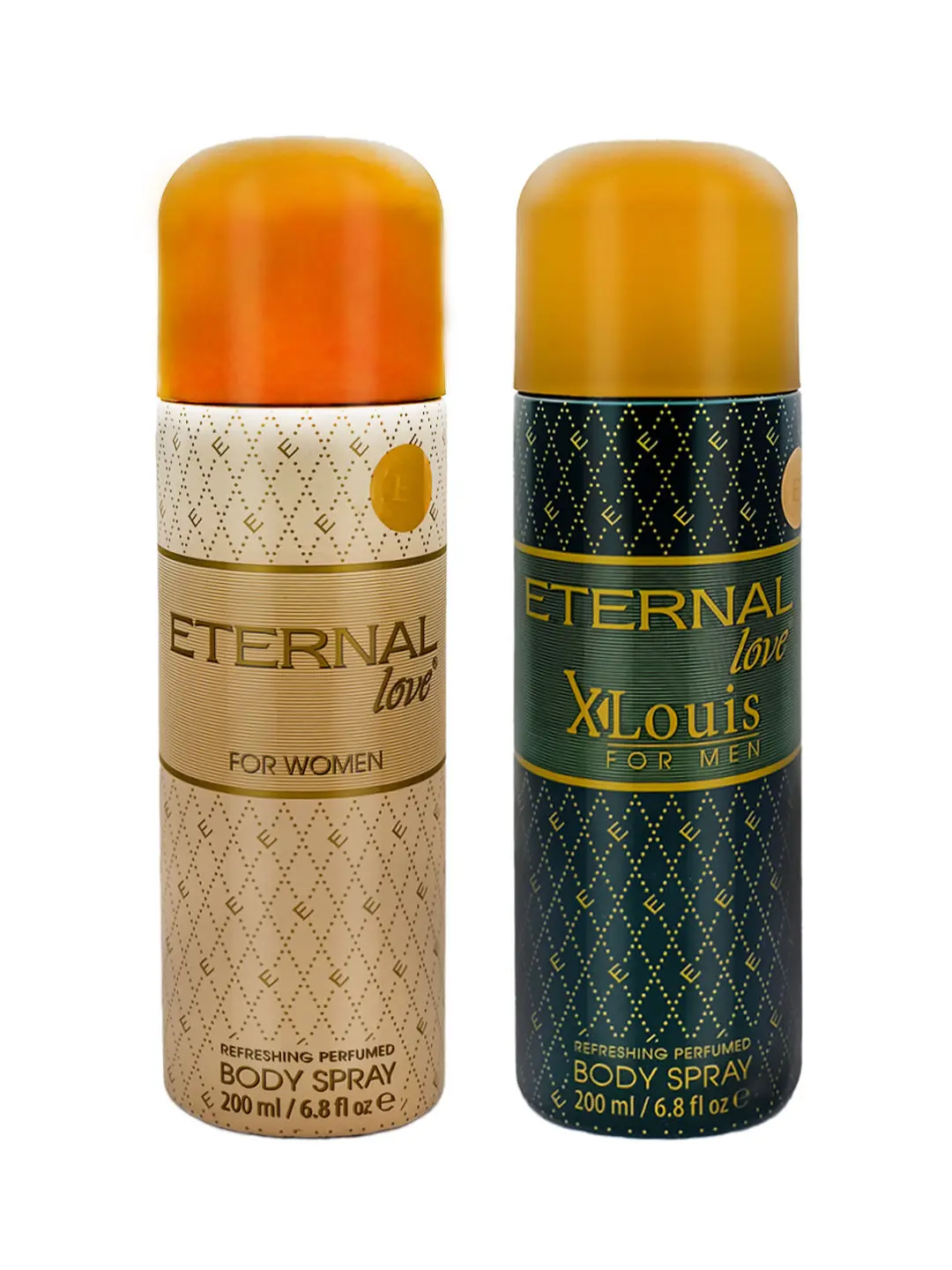 ETERNAL Love for Women Deodorant Perfumed Bodyspray, 200ml & X-Louis for Men Deodorant Perfumed Bodyspray, 200ml