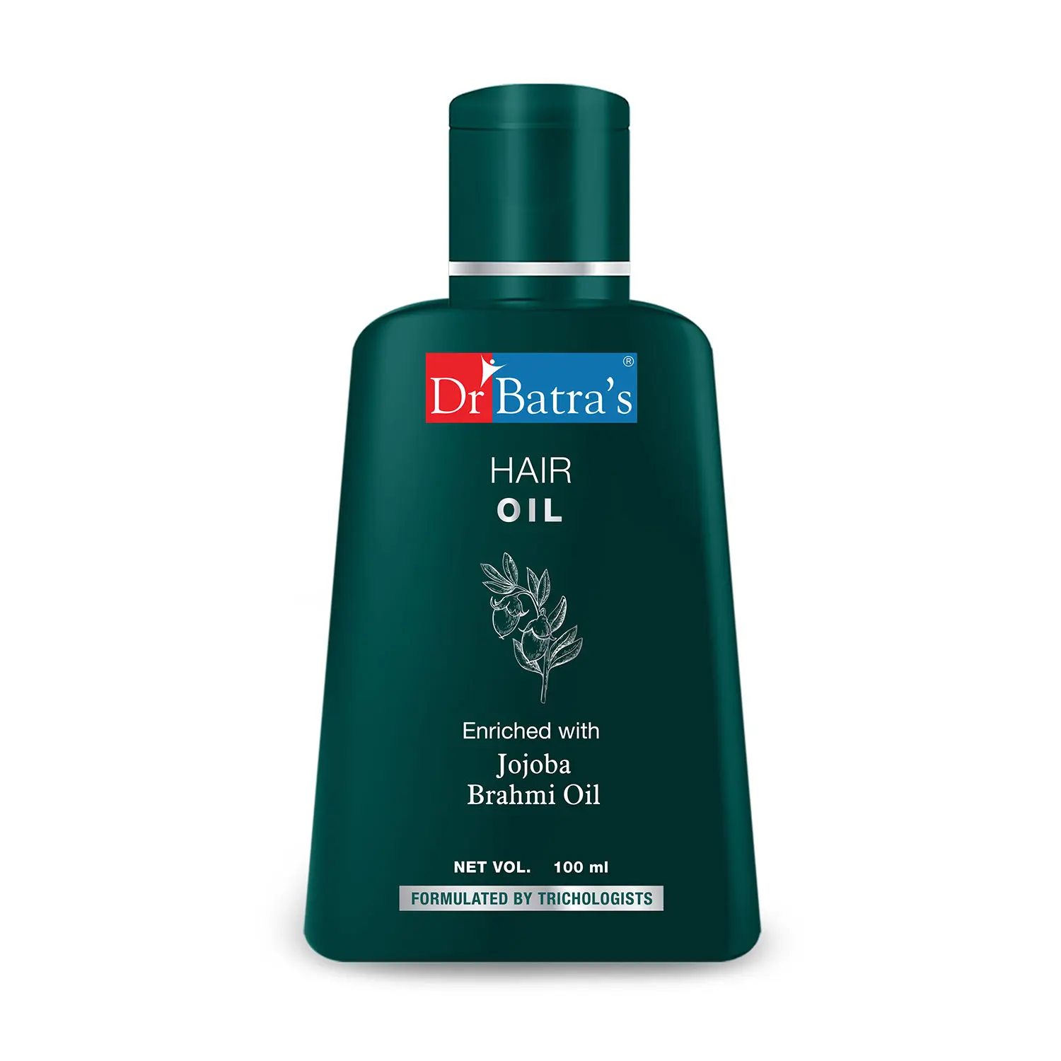 Dr Batra’s Hair Oil. Non-Sticky Formula. Nourishes Scalp. Supports Hair Growth. Contains Jojoba, Brahmi extracts. Suitable for men and women. 100 ml