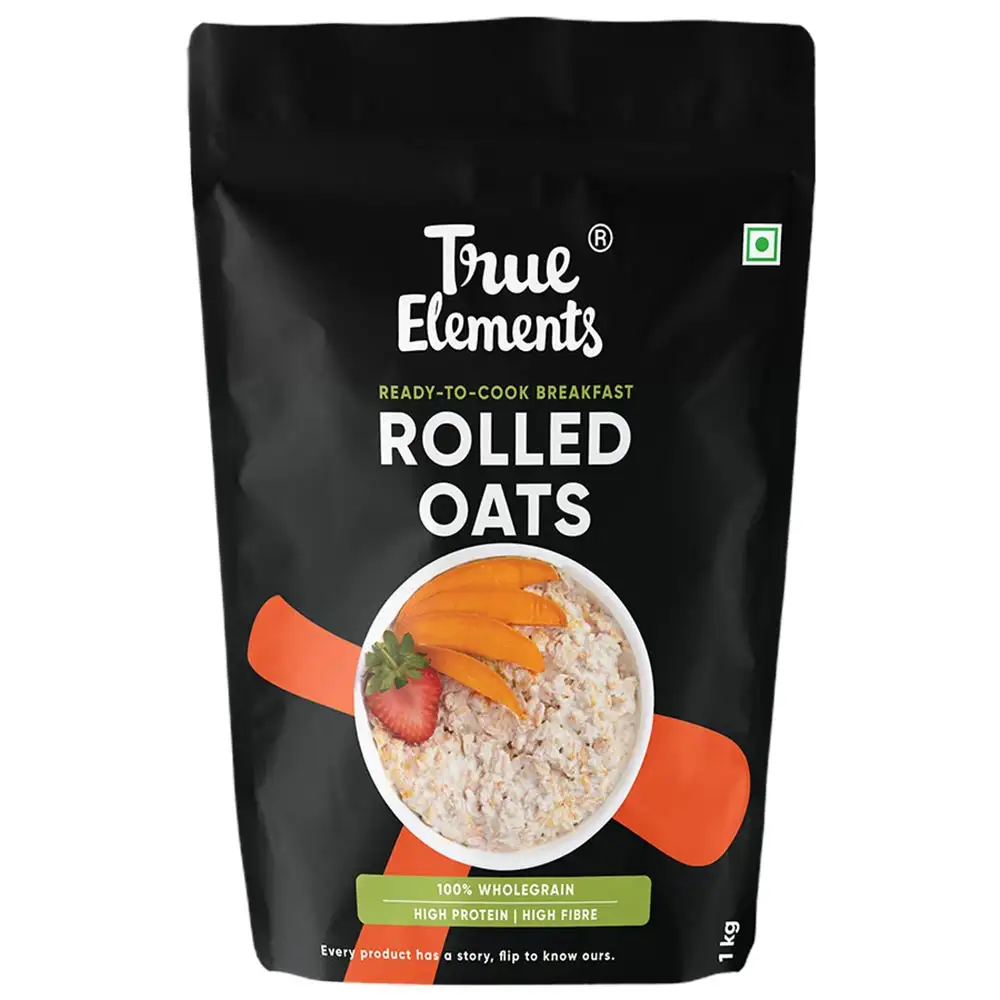 True Elements Gluten-Free Rolled Oats,  1 kg  Unflavoured