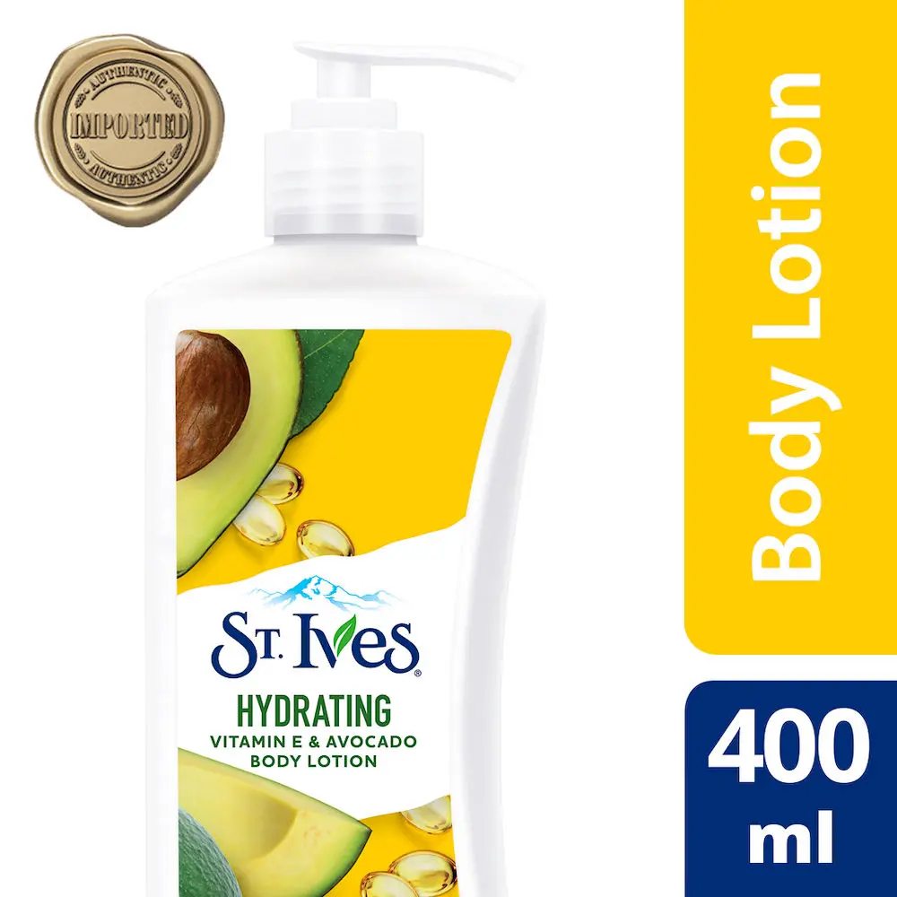 St. Ives Hydrating Vitamin E & Avocado Body Lotion | 100% Natural Moisturizers (Imported) | 400ml