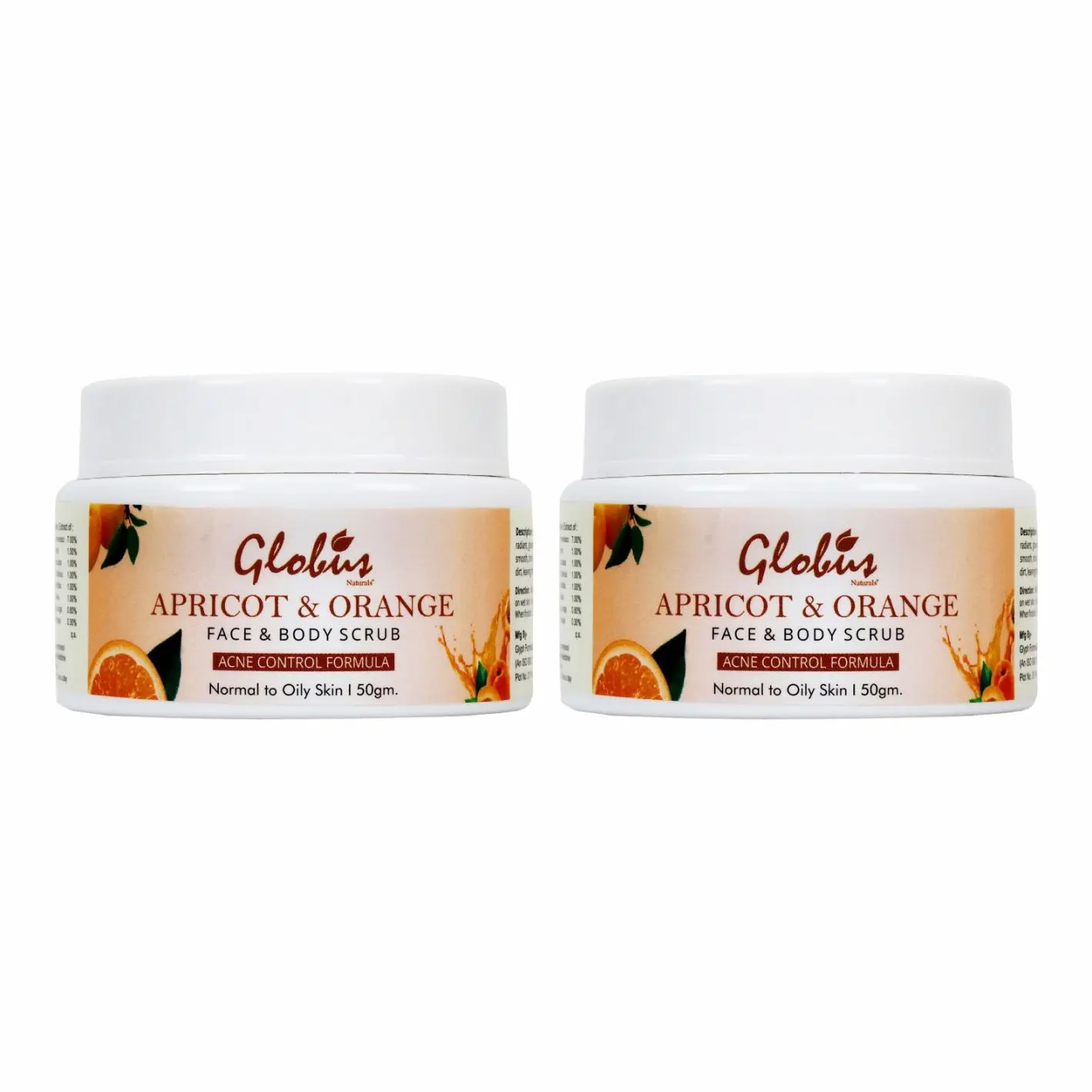 Globus Naturals Apricot Face & Body Scrub (50 g) Pack Of 2