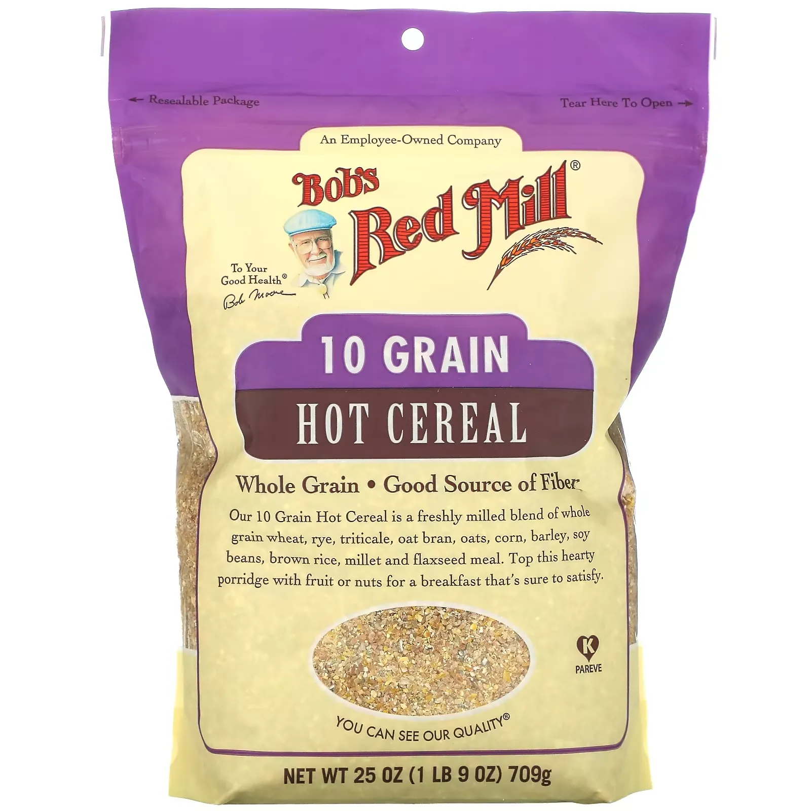 10 Grain Hot Cereal, Whole Grain, 25 oz (709 g)