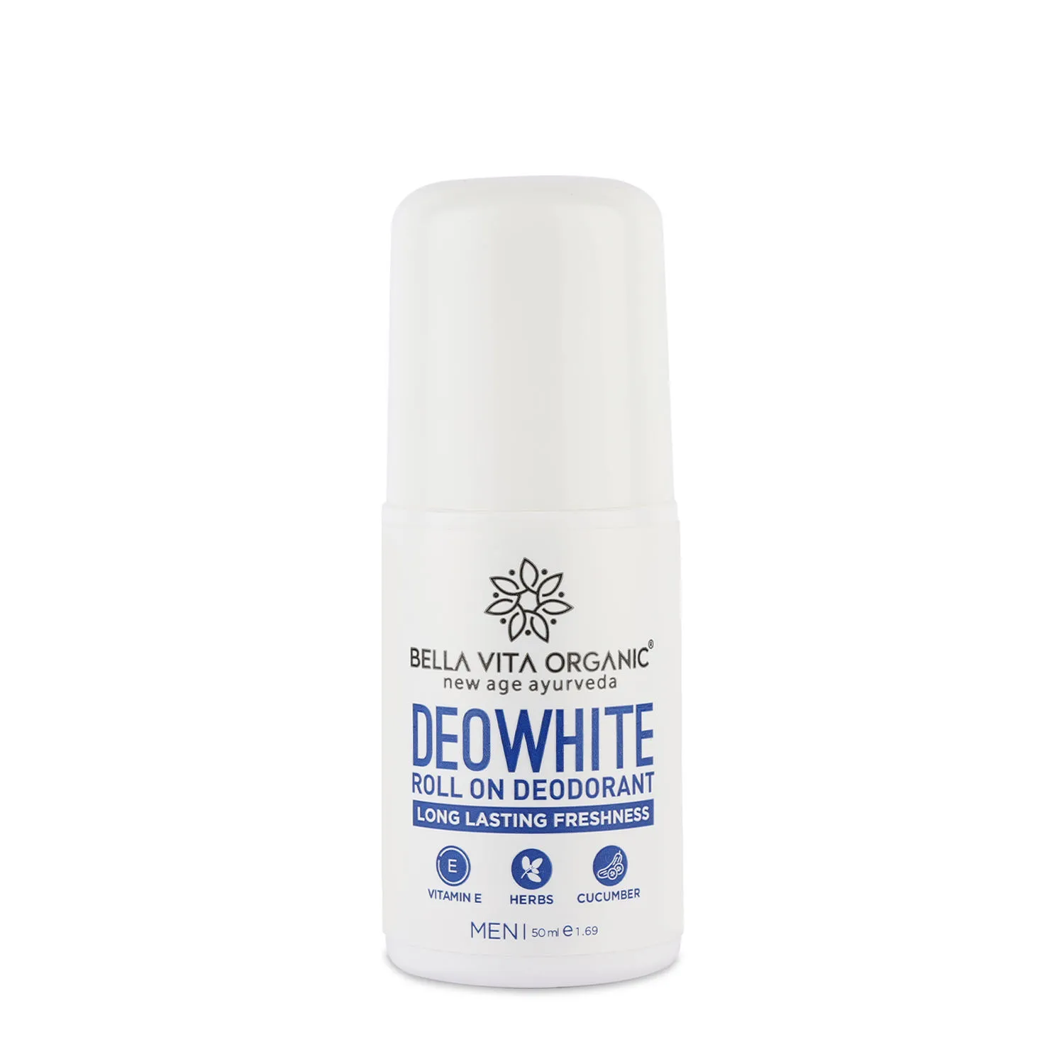 Bella Vita Organic DeoWhite Under Arm Skin Whitening Natural Roll On Deodorant Stick for Men