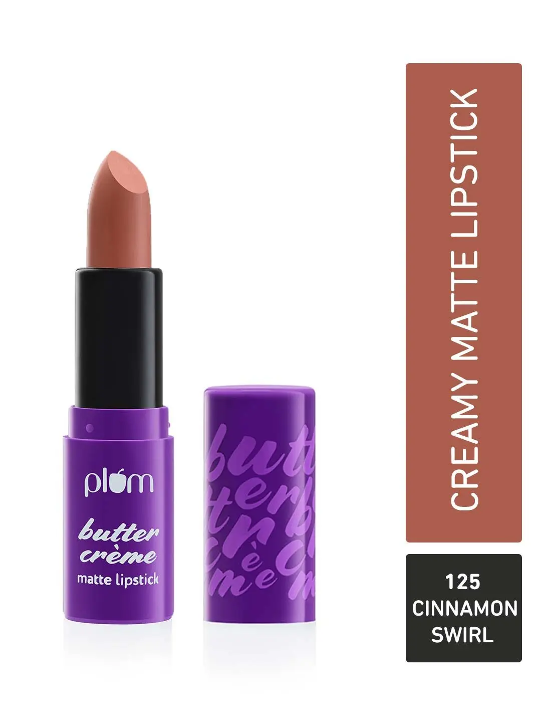 Plum Butter Creme Matte Lipstick | Creamy Matte Finish | Highly Pigmented | 125 Cinnamon Swirl