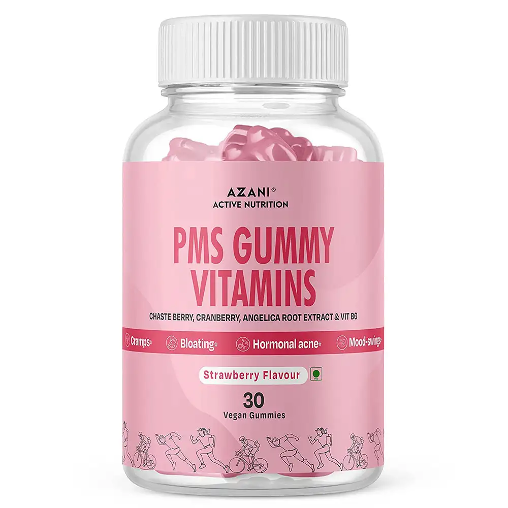 Azani Active Nutrition PMS Gummy Vitamins,  30 gummies  Strawberry