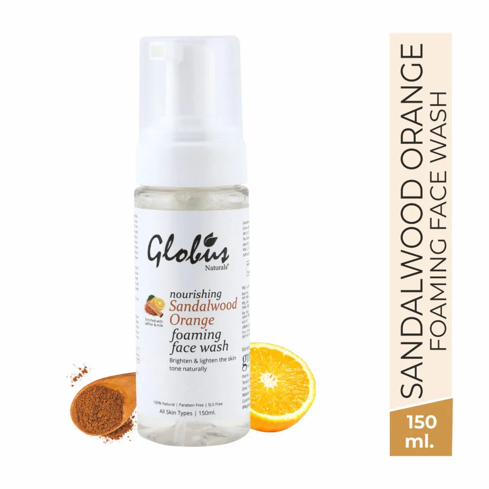 Globus Naturals Nourishing Sandalwood & Orange Foaming Face Wash