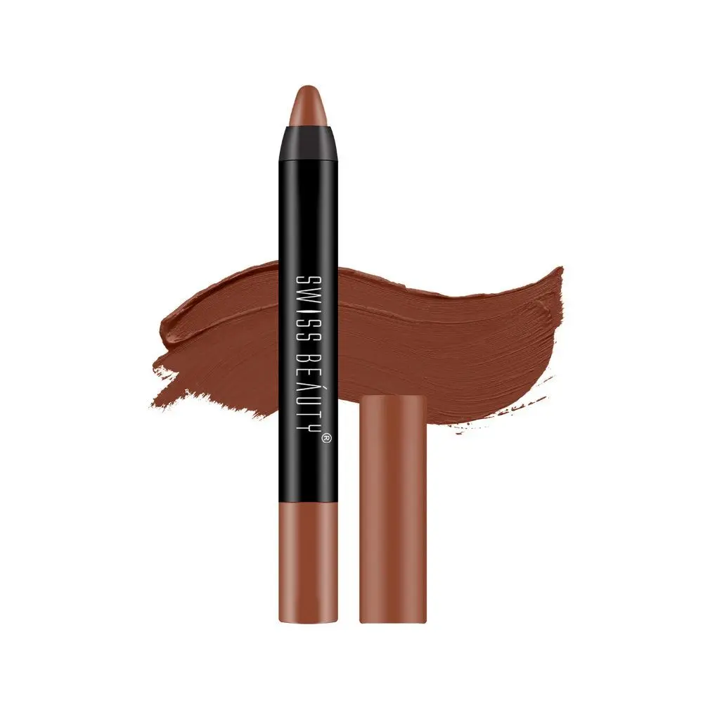 Swiss Beauty Stay on Matte Crayon Lipstick SB-214-17 (Crayon) 3.5g