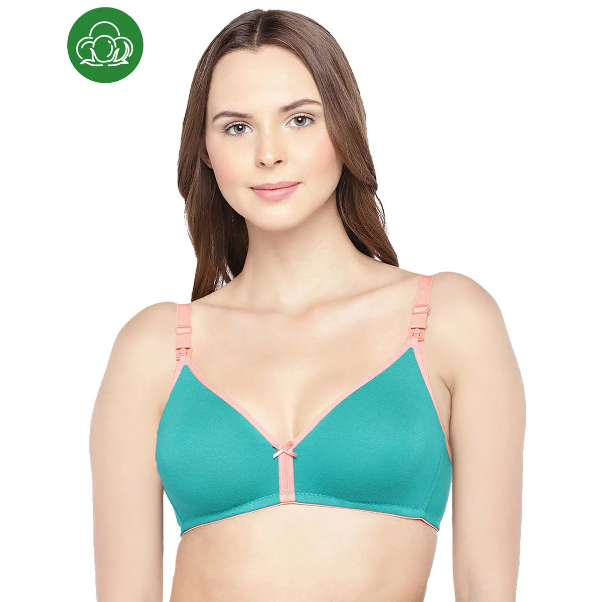 Inner Sense Organic Cotton Antimicrobial Nursing Bra - Blue (36D)