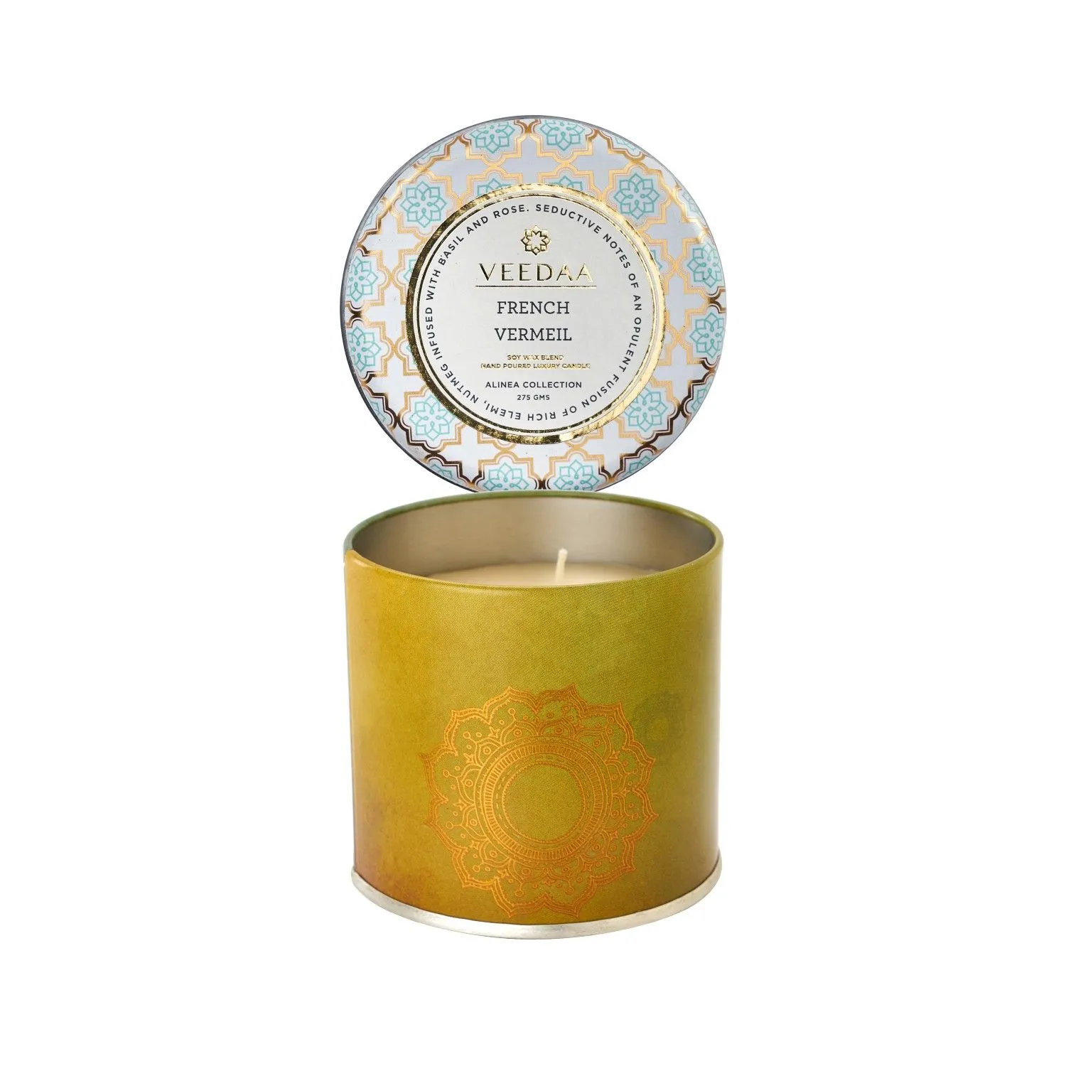 Veedaa French Vermeil Mason Tin Scented Candle