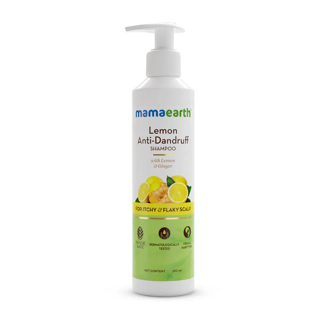 Mamaearth Lemon Anti Dandruff Shampoo With Lemon & Ginger For Itchy & Flaky Scalp