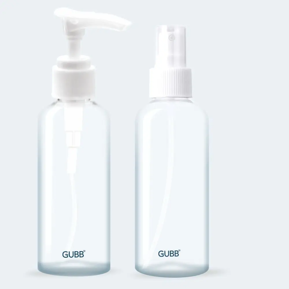 GUBB Travel Bottle Kit for Toiletries with ID Stickers