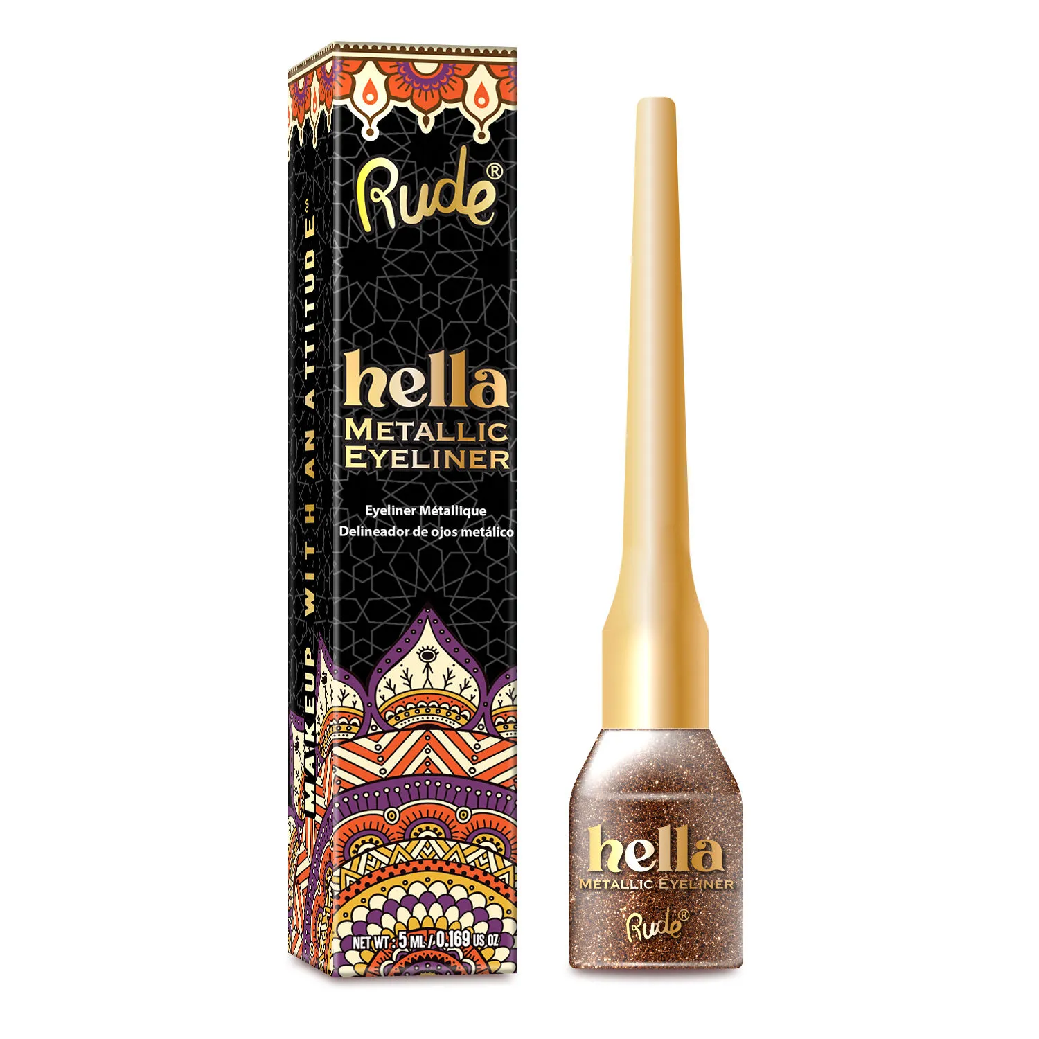 Rude Cosmetics Hella Metallic Eyeliner - Tiger's Eye