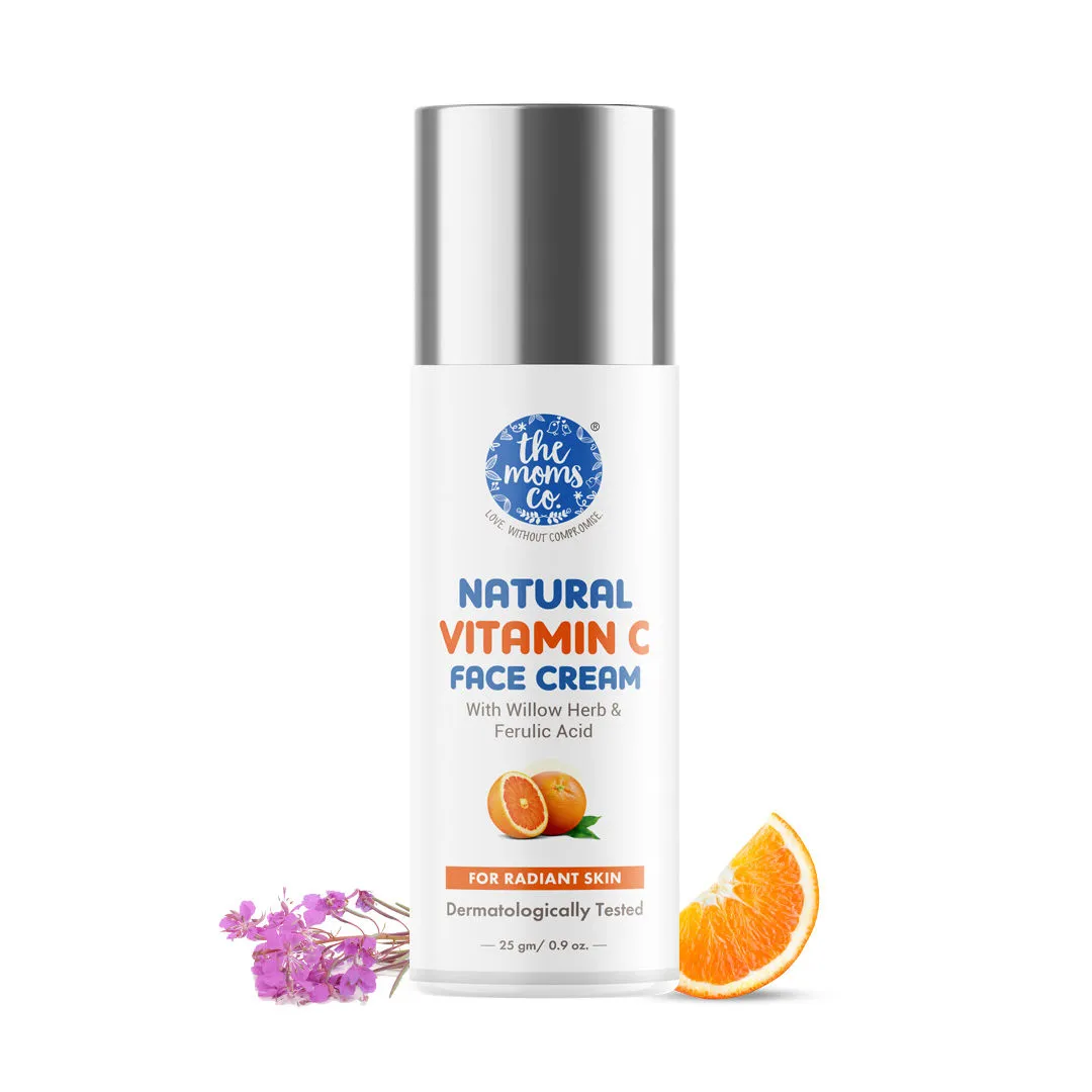 The Moms Co. Natural Vitamin C Face Cream For Women & Men I Orange Beads I Dry Skin & Oily Skin