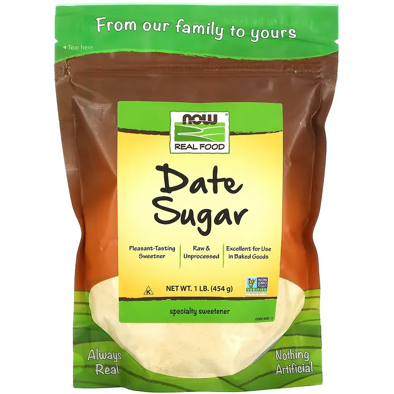 Real Food, Date Sugar, 1 lb (454 g)