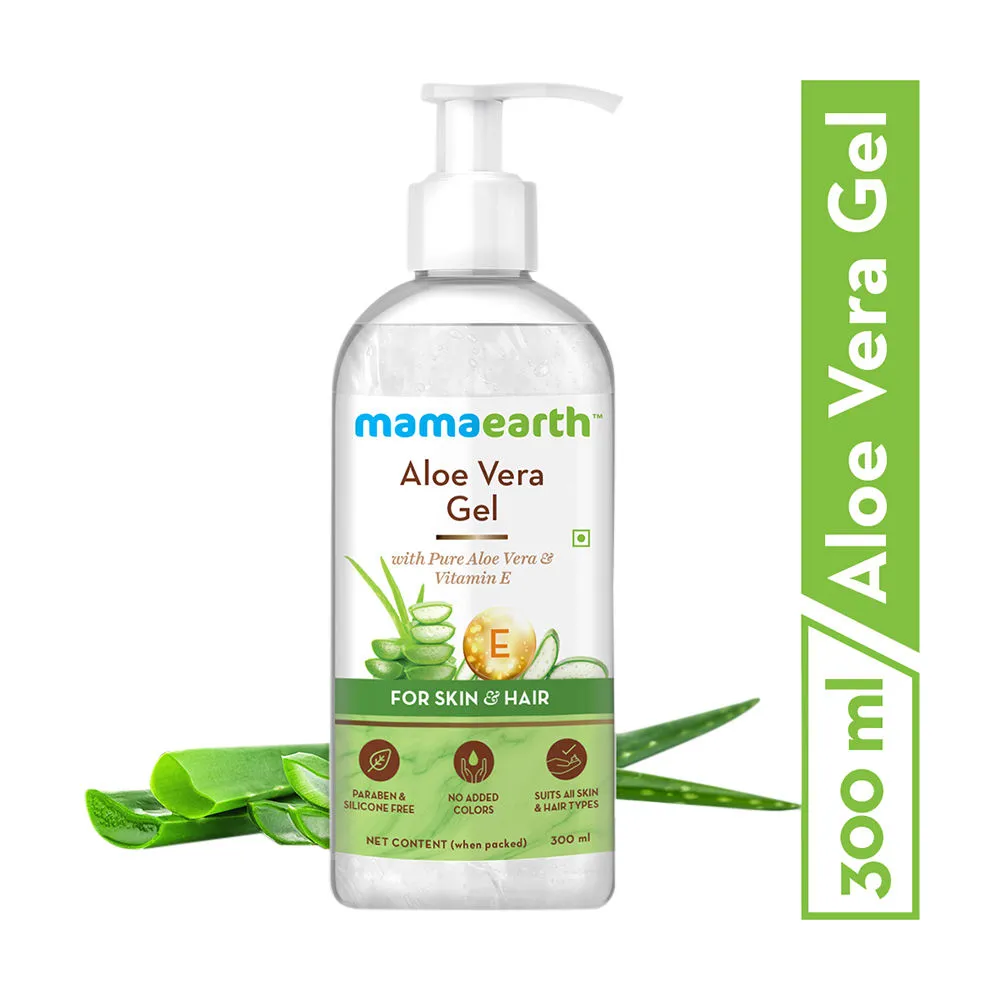 Mamaearth Aloe Vera Gel With Pure Aloe Vera & Vitamin E For Skin and Hair