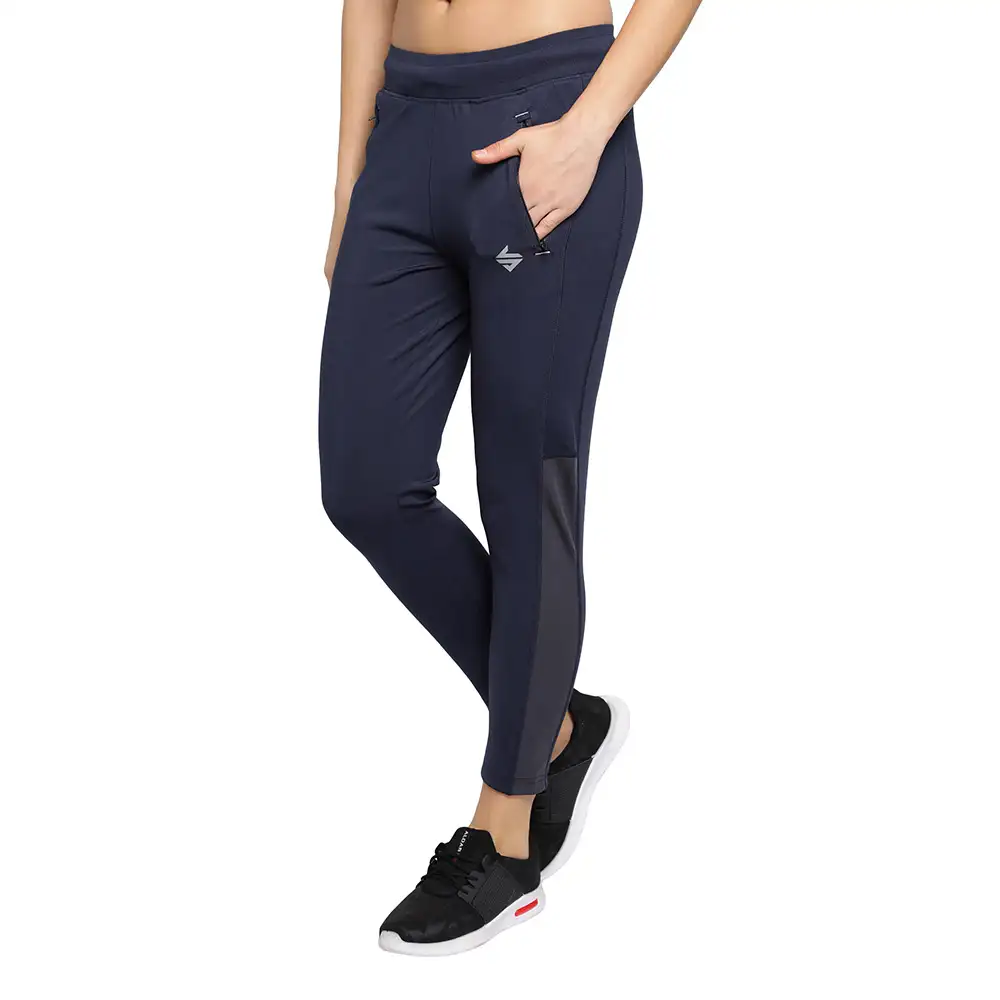 John Ally Women's Slim Fit Track Pant,  Midnight Blue  Large