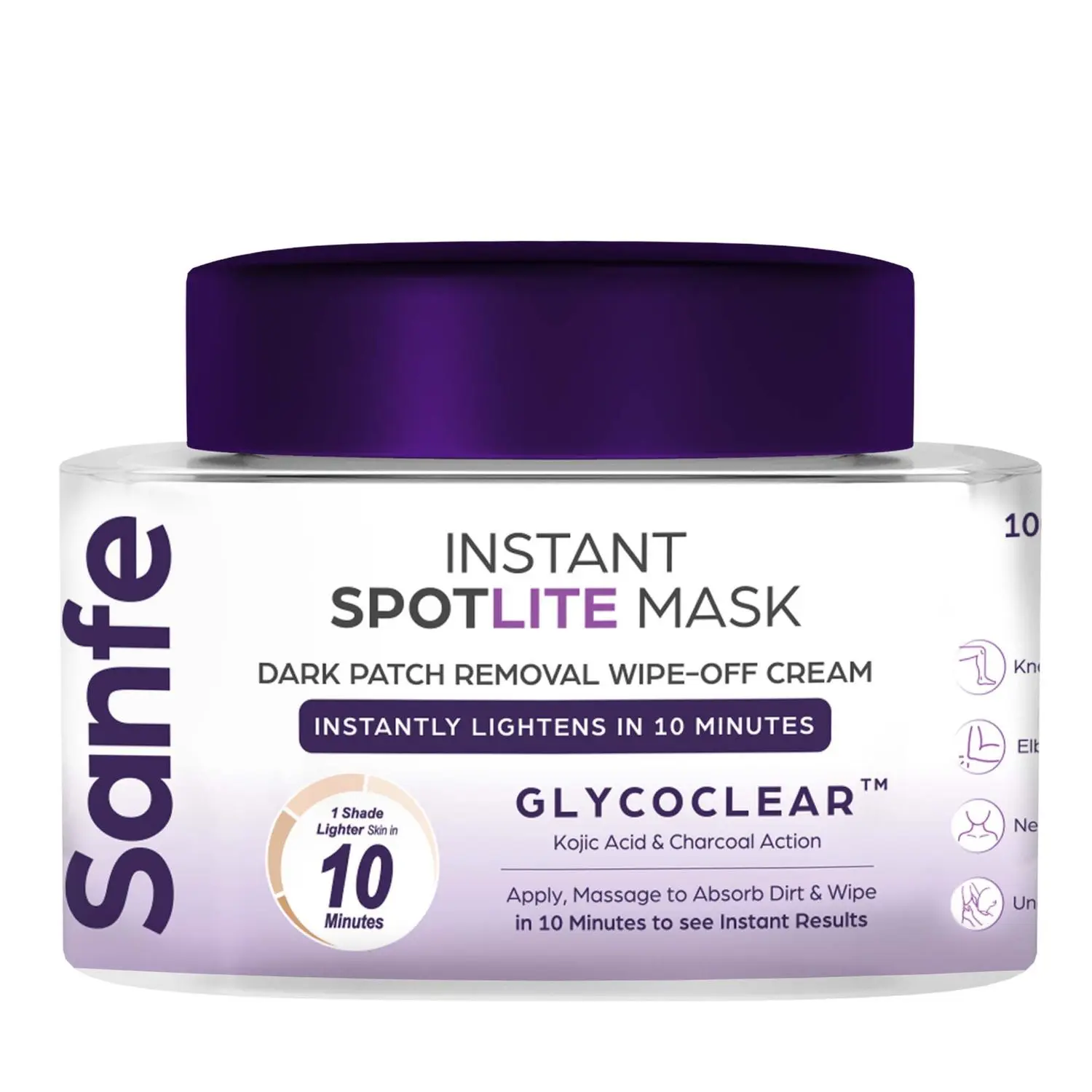 Sanfe Instant Spotlite Mask | Lightens Dark Patches in 10 Minutes | Exfoliates Dirt & Dead Skin in Minutes | Instant Results Guaranteed| 100g