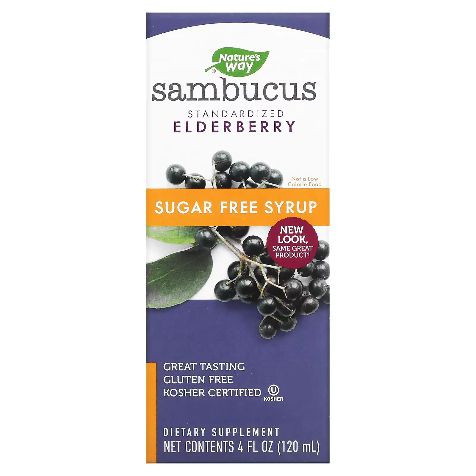 Sambucus, Standardized Elderberry, Sugar-Free Syrup, 4 fl oz (120 ml)