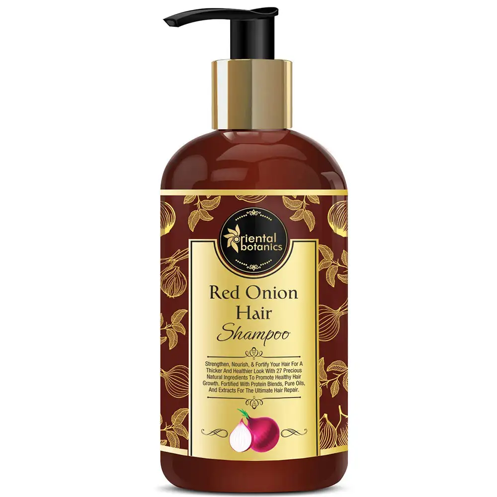 Oriental Botanics Red Onion Hair Shampoo,  300 ml  with 27 Hair Boosters Controls Hair Loss & Promotes Healthy Hair Growth