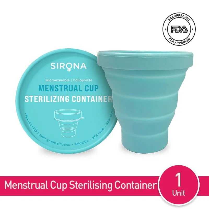 Sirona Menstrual Cup Sterilizer | Microwave Safe, Collapsible and Easy to Use Sterilizer