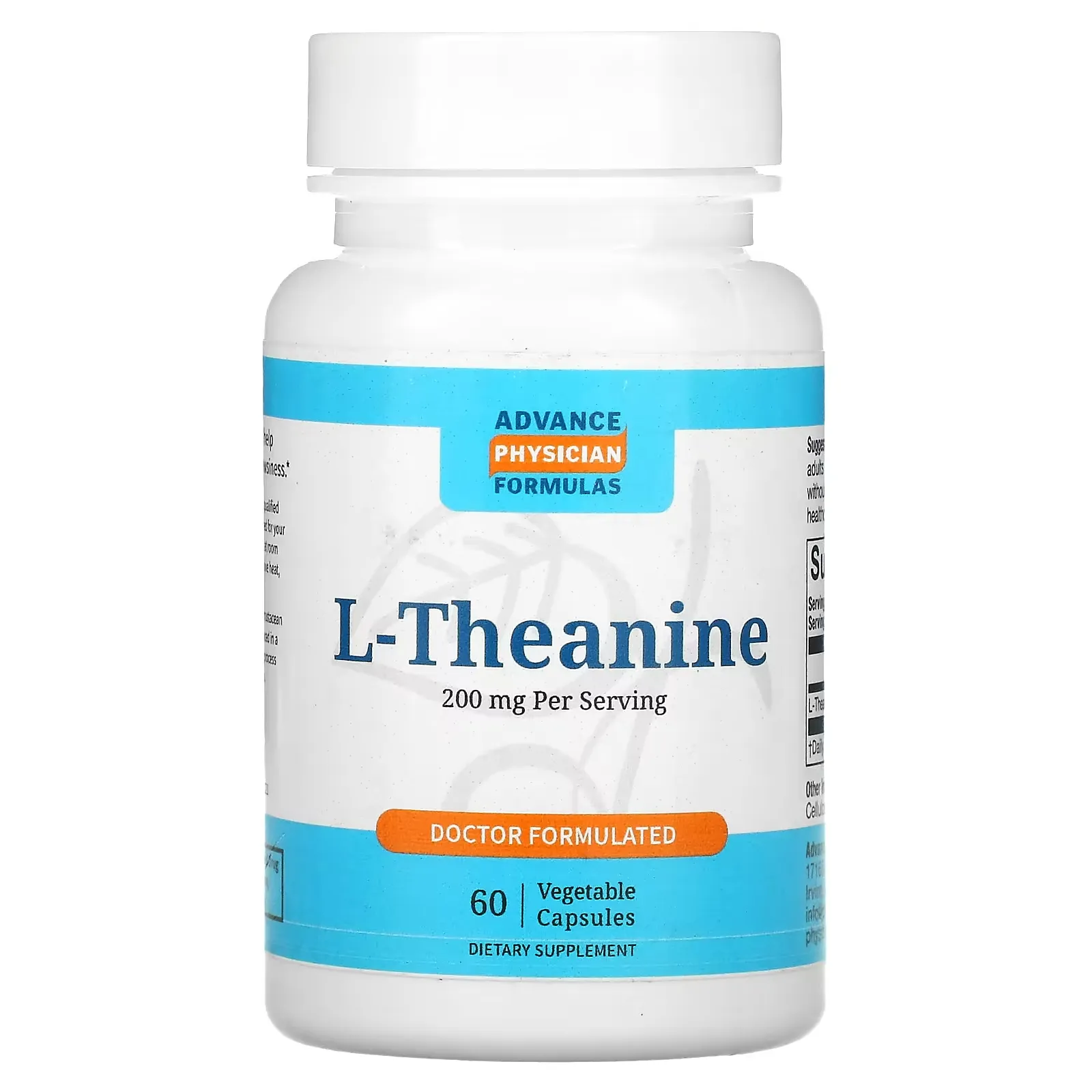 L-Theanine, 200 mg, 60 Vegetable Capsules