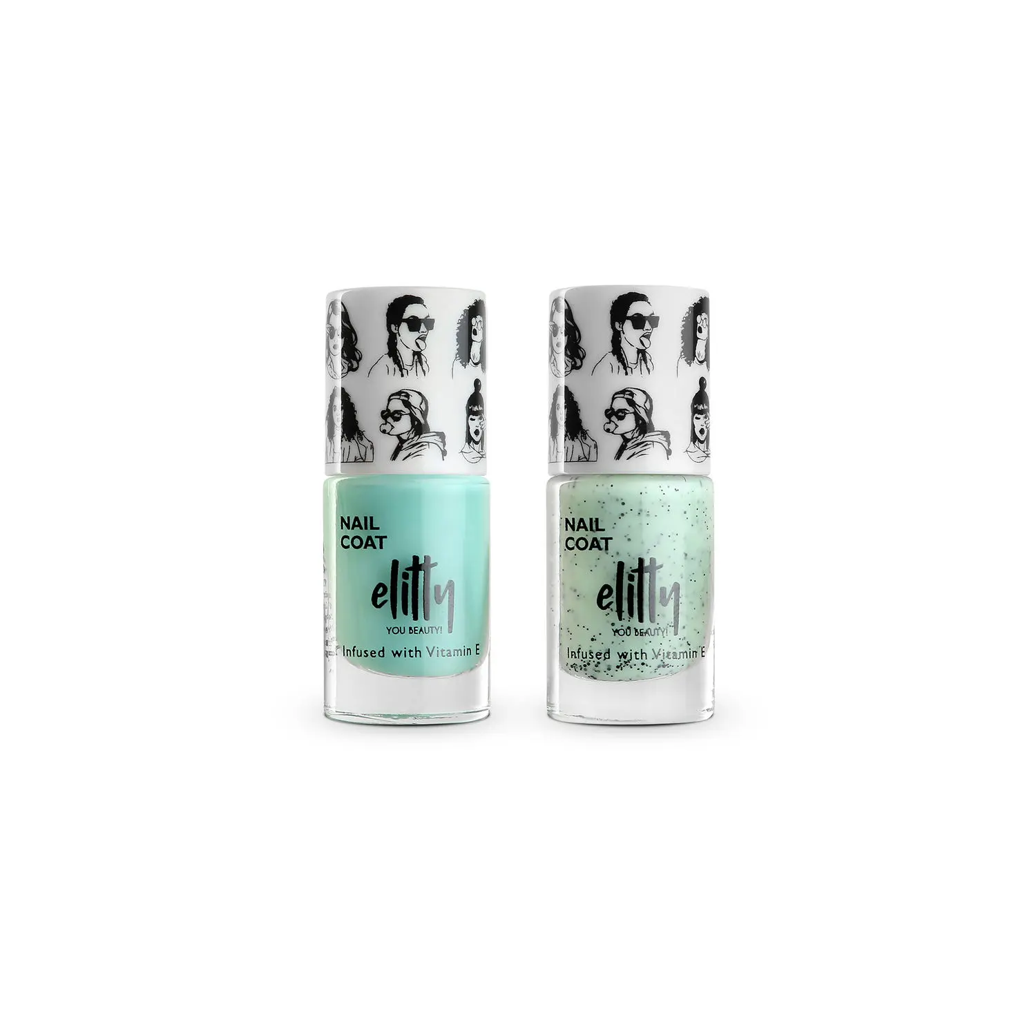 Elitty Nail Polish Combo -Dashing (Mint Cookie,Aqua)