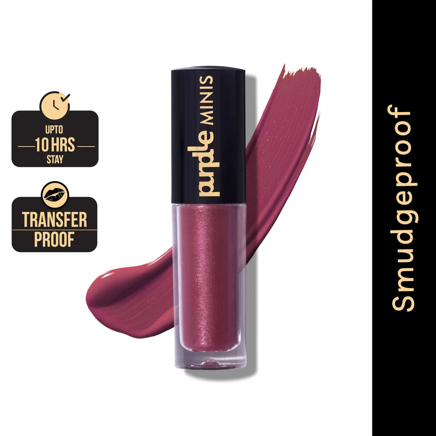 Purplle Ultra HD Matte Mini Liquid Lipstick, Pink - My First Workday 27 | Highly Pigmented | Non-drying | Long Lasting | Easy Application | Water Resistant | Transferproof | Smudgeproof (1.6 ml)