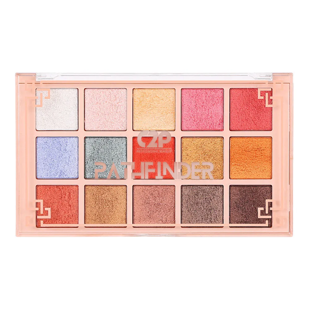 C2P Pro Pathfinder 15 Color Eye Shadow Palette - Summer Coral 02