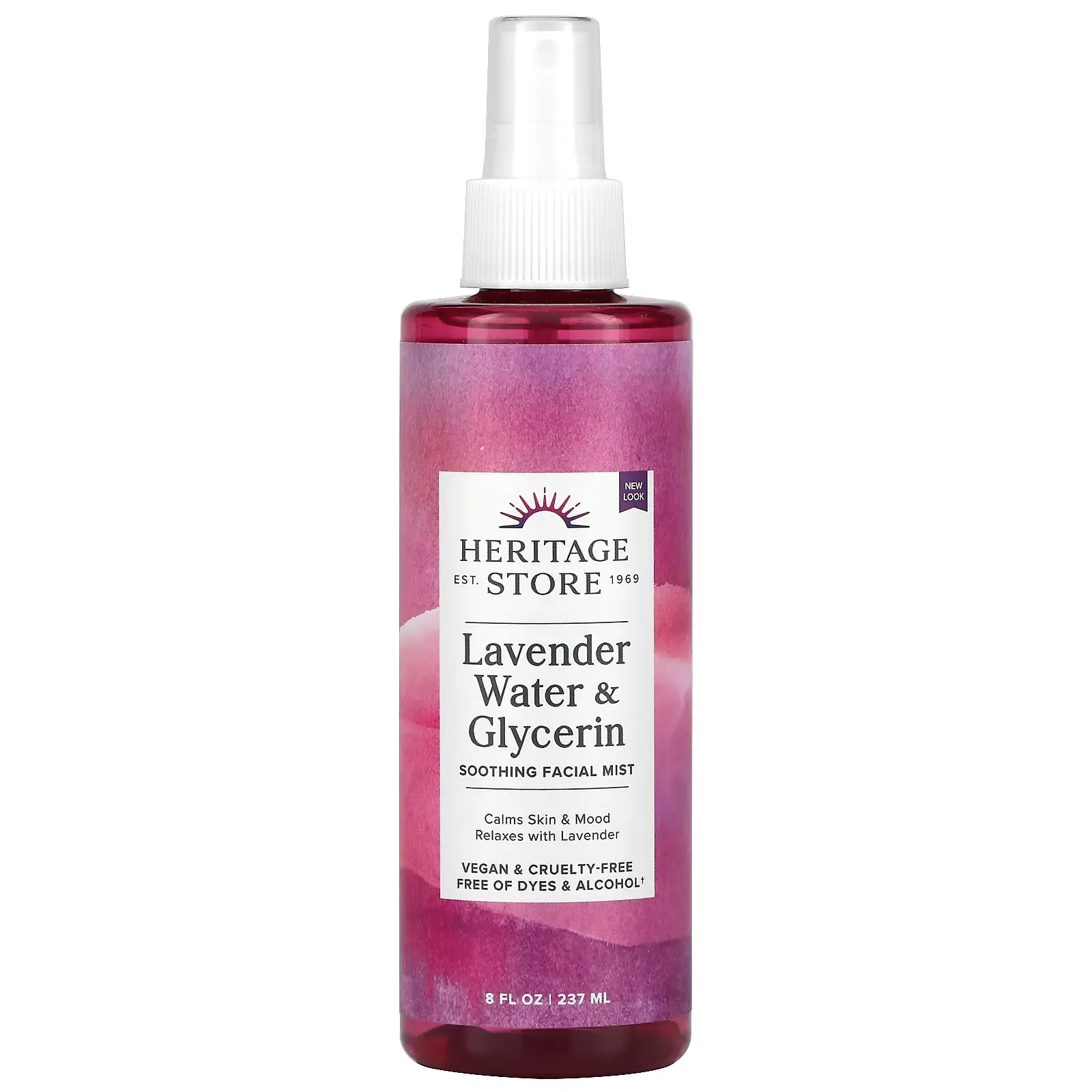 Lavender Water & Glycerin Soothing Facial Mist, 8 fl oz (240 ml)