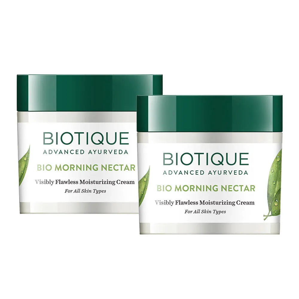 Biotique Bio Morning Nectar Flawless Moisturizing Cream - Pack of 2