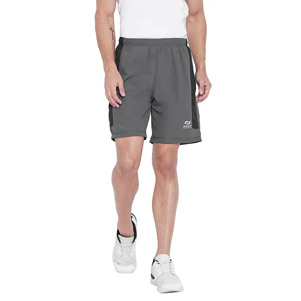 Masch Sports Mens Regular Fit Polyester Shorts,  Large  Dark Grey