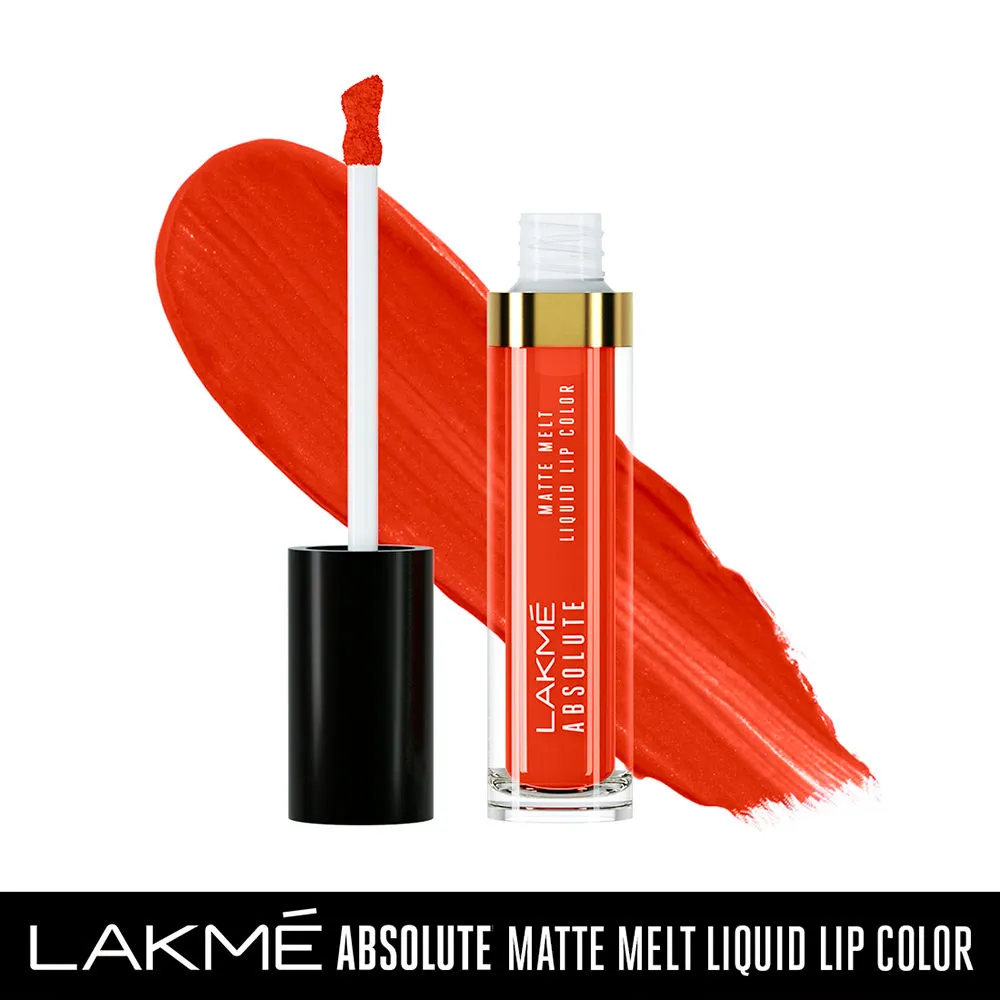 Lakme Absolute Matte Melt Liquid Lip Color - Orange Sunshine