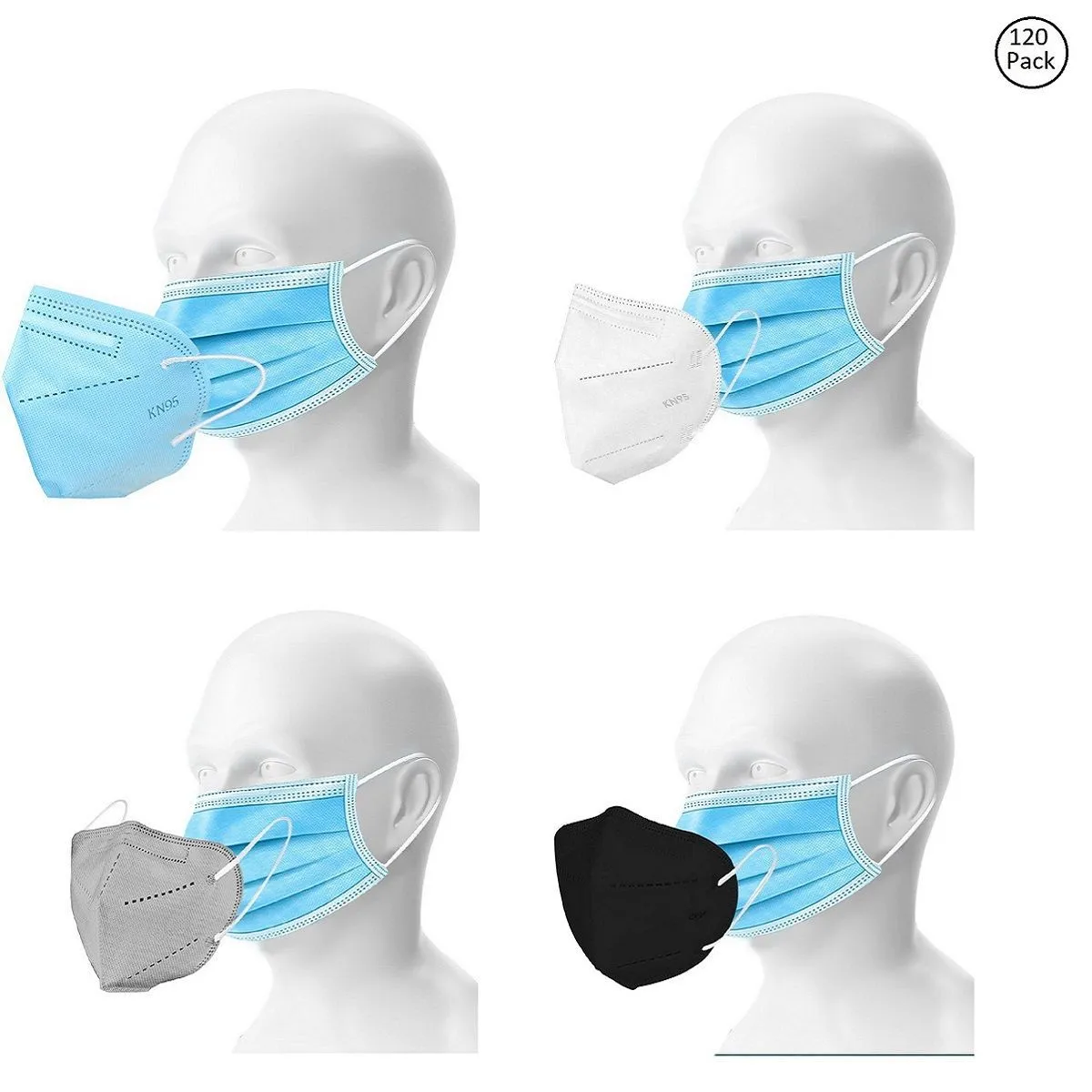 Fabula Double Mask Set of 100 Disposable & 20 Kn95/N95 Mask